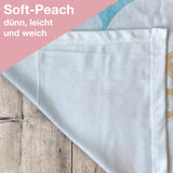 Rückseite Wolimbo Babydecke mit Namen SoftPeach